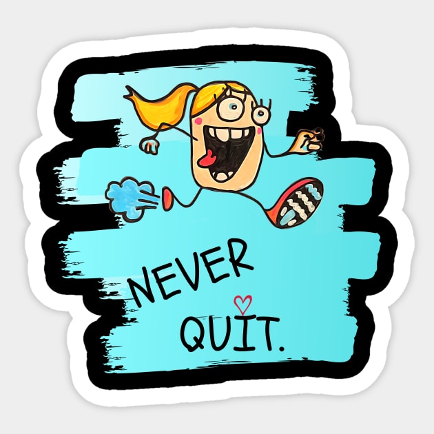 Rita Never Quits Sticker by Dreanpitch